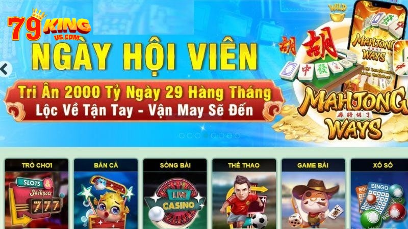 Anh em có cơ hội nhận thưởng Giftcode 79KING vào ngày 29 hàng tháng.